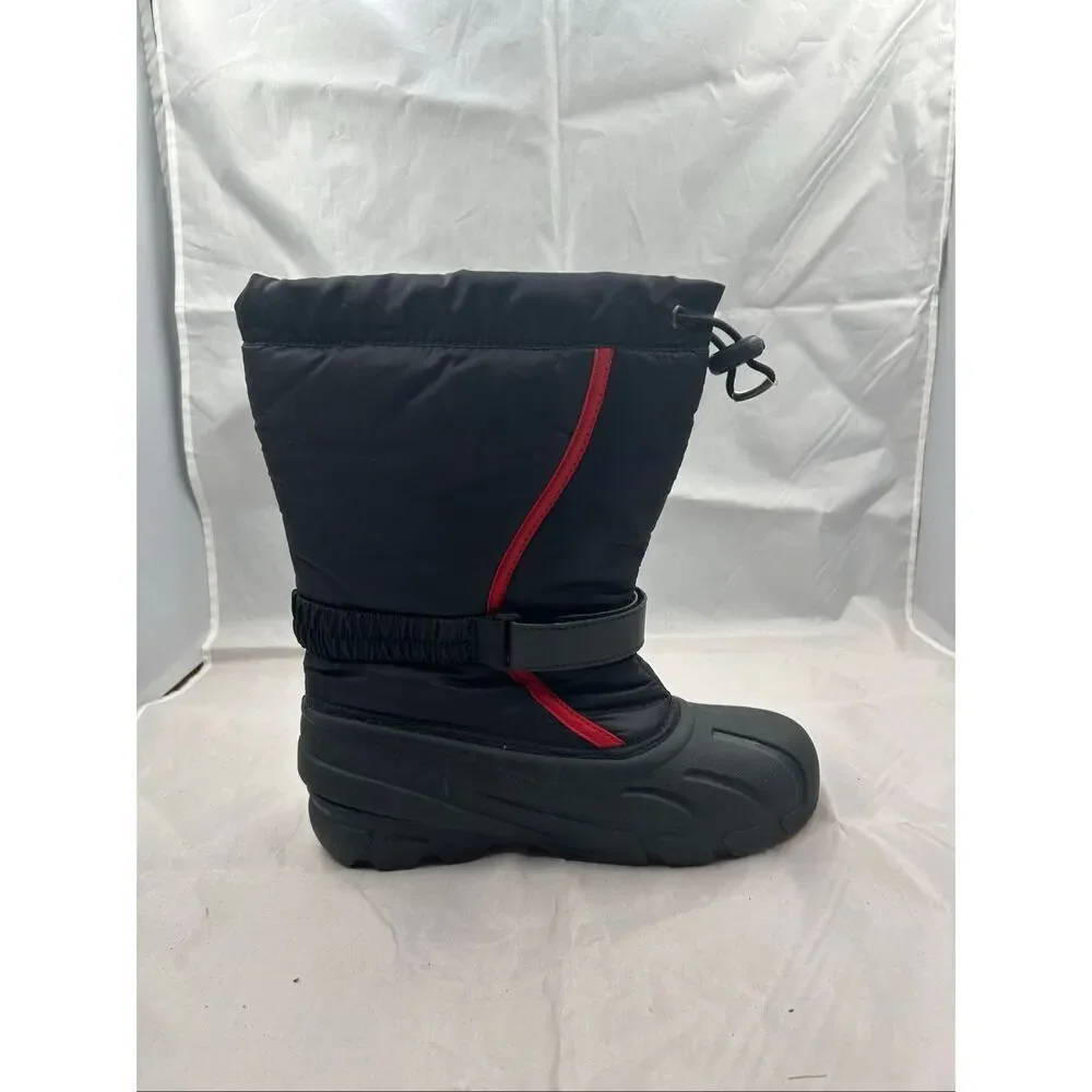 Sorel Winter Snow Boots Black Red Waterproof Thermal Size 6 Women